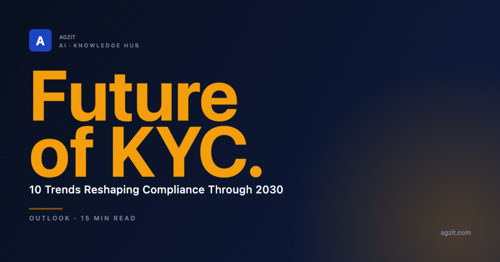 The Future of KYC: 10 Trends Reshaping Compliance Through 2030 - AGZIT AI